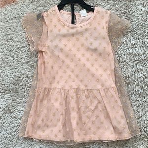 Adorable pale pink and stars toddler dress!